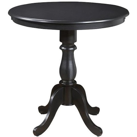 Carolina Chair & Table Company Carolina Chair & Table 3636B-AB Fairview Round Pedestal Bar Table; Antique Black - 36 in. 3636B-AB